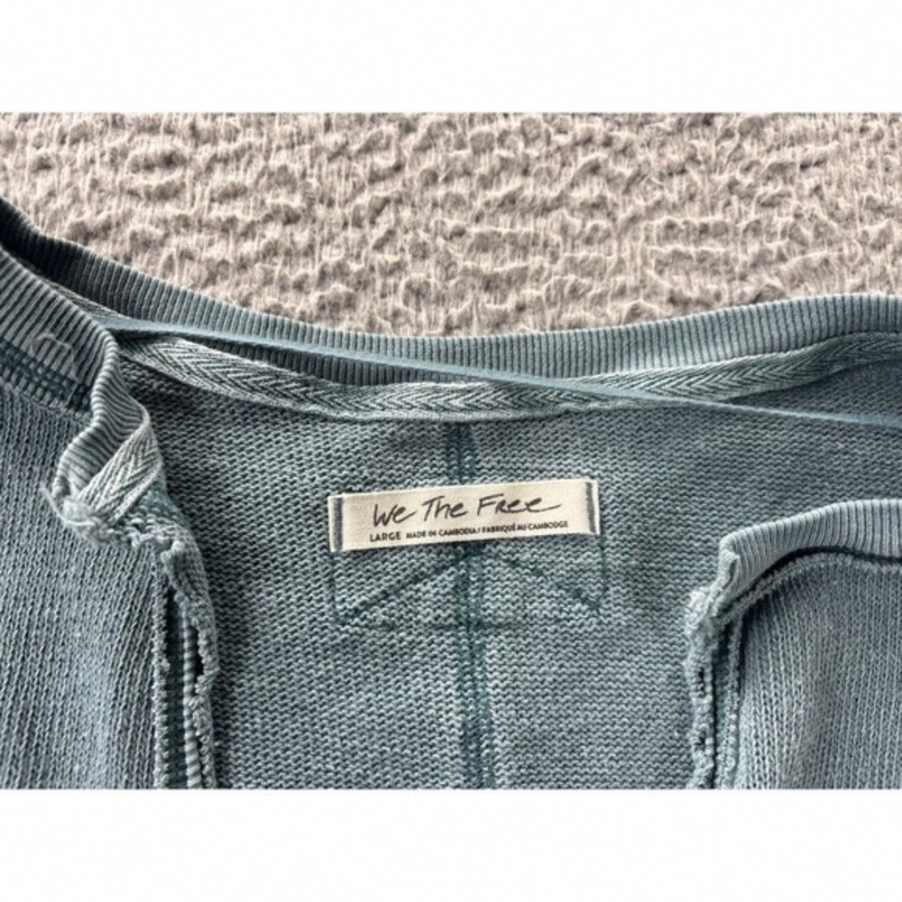 We The Free Teal Knit Top